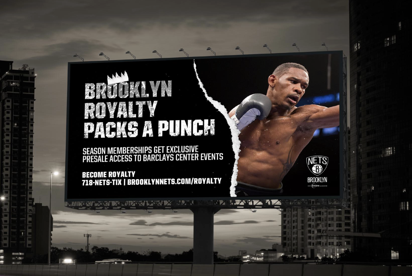 Digital out-of-home billboard — Brooklyn Nets Brooklyn Royalty campaign